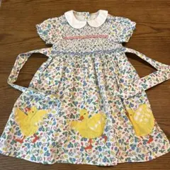 babyBoden 花柄アヒル刺繍スモッキングワンピース 2-3Y 98のサムネイル