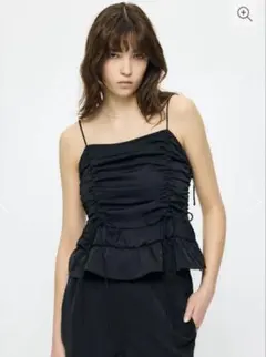 MOUSSY LACE TRIM SATIN キャミ 黒 - メルカリ