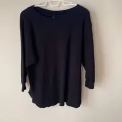 ユニクロ　ワッフルT 黒　ブラック