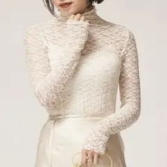 長袖レーストップス lacy tops HYEON - メルカリ