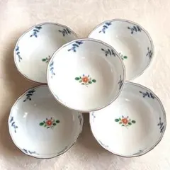 【未使用】たち吉 花数寄 小鉢 器 ボウル 和食器 花柄 5枚セット