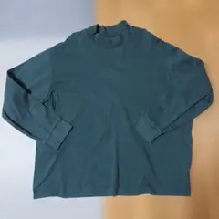 UNIQLO メンズ モックネック 長袖カットソー ダークグリーン　4ＸL
