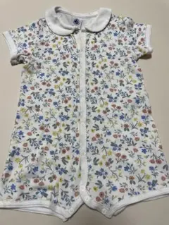プチバトー 花柄ロンパース 6m/67cm