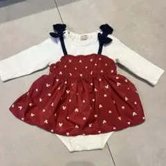 petit main ミニーマウス柄 ワンピース 80