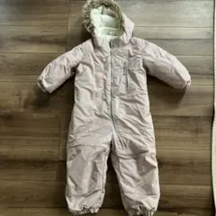 H&M スノーウェア ベビージャンプスーツ(ピンク、ハート柄、92cm)
