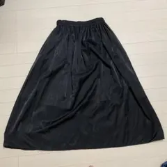 UNIQLO ドレープギャザーロングスカート ブラック S