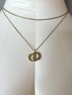 Dior ディオール ネックレス 2点セット CDロゴ ゴールド ヴィンテージ