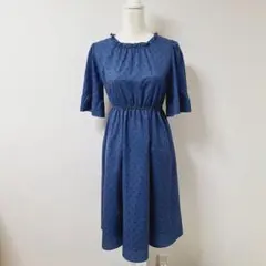 オリーブデオリーブ/olive des olive 半袖 ワンピース【F】紺