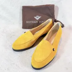 【美品】BOTTEGA VENETA スエードローファー イエロー 38 保存袋のサムネイル