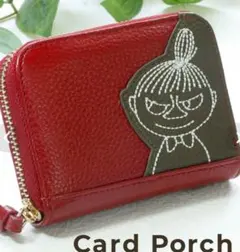 ムーミン　リトルミィ　ミニ財布　本革ポーチ　ラウンドファスナー