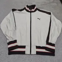 PUMA ジャージ　メンズ L ホワイト/ブラウン　タオル地
