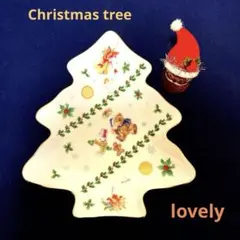 可愛いクリスマスツリー型プレート〔ポーセラーツ〕ハンドメイド　未使用