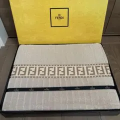 シ19】FENDI タオルケット ベージュ モカ ライトブラウン - メルカリ
