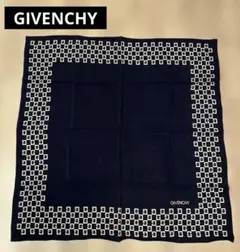 GIVENCHY スカーフ Gロゴ ネイビー ホワイト⚫︎