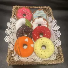 ハンドメイド　おままごと　フェルトドーナツ8個