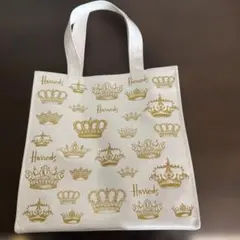 Harrods ゴールドクラウン柄 トートバッグ　ロンドンハロッズ購入のサムネイル