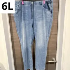 ヒヤロン × ニッセン 接触冷感 デニム パンツ 6L 春夏 ストレッチ 総ゴムのサムネイル