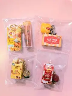 Lipton ミニチュアチャーム　4個セット