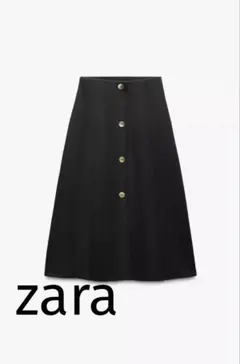 ZARA ソフトボタンミディ丈スカートM 新品未使用品