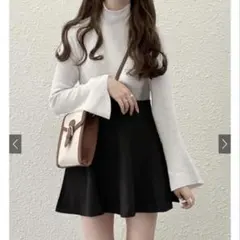 GRL グレイル ハイネックベルスリーブリブニットトップス［k9064b］S