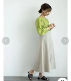 リネンブレンド キャミワンピ