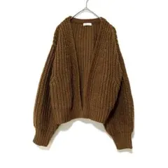 2056 アース ミュージック&エコロジー ニットカーディガン ボタンレス F