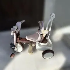 iimo 三輪車　折りたたみ ホワイト　くすみピンク