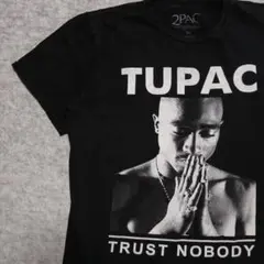 T410 公式　2PAC　TUPAC ラップT　ミュージックT　Tシャツ 黒のサムネイル