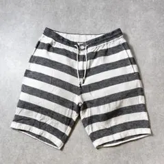 AZUL by moussy ショートパンツ ハーフパンツ M ボーダー 麻混のサムネイル