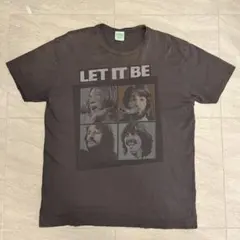 【公式】Beatles ビートルズ LET IT BE フェード 墨灰 tシャツ