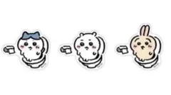 ちいかわ トイレットなスマホに貼れるサイズのステッカー(ハチワレちいかわうさぎ)