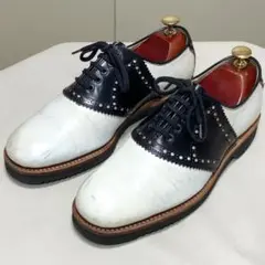 【幻の靴屋◎】平和堂靴店オリジナル サドルシューズ 24.5 バイカラー 革靴