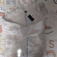 ホワイト ボアジップジャケット Mサイズ