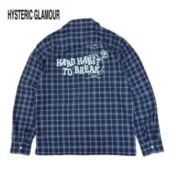 HYSTERIC GLAMOUR オープンカラー チェック シャツ ブラック Mのサムネイル