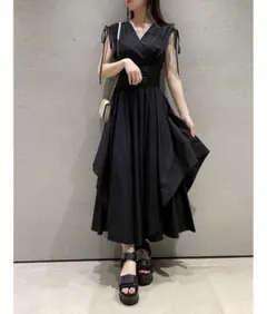 SNIDEL カシュクールシャツワンピース