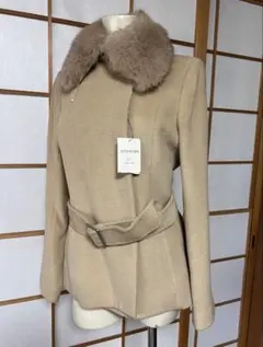 『新品』INDIVIリアルファー襟アンゴラコート