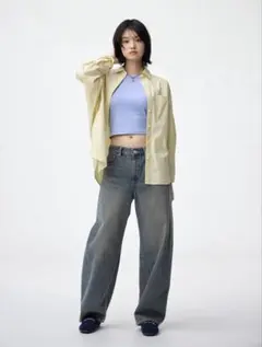 GU バレルレッグジーンズ 丈標準 XL