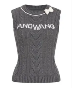 andwang Insignia Ribbon Knit No Sleeve - メルカリ