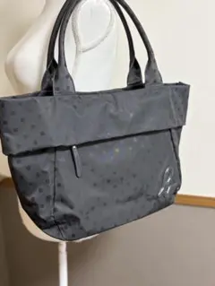 超美品　アニエスベー　グレー　ドット柄　トートバッグ