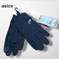 新品未使用【ASICS】パネルタッチ対応 手袋 黒 フリース スポーツ L