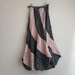 花柄マーメイドバイアススカート　vintageのサムネイル