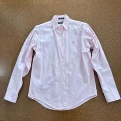 ラルフローレン、ピンク ボタンダウンシャツ ポロ刺繍