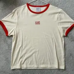 codegraphy 半袖tシャツ Mサイズ アイボリー×レッド　韓国のサムネイル