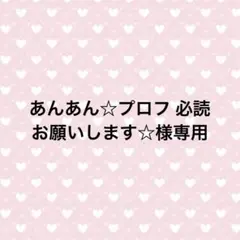 あんあん☆プロフ 必読お願いします☆様専用