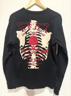 バンソン T.F.O.A 武装戦線 刺繍 ボーン スカル ロンT ブラック L