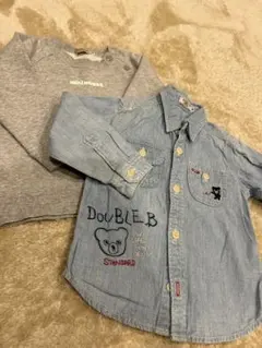 DOUBLE.B デニム長袖シャツ、トレーナー