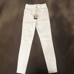 【新品】AZUL by moussy ハイウエストデニム 白 S