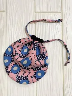 【ハンドメイド】まんまる巾着　丸い巾着ポーチ　小物入れ