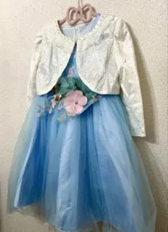 【120cm】子ども用ドレス パーティードレスセット【パニエ付き】