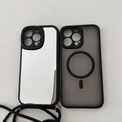 iPhone14pro MAX用ミラーケースストラップ付き・マグセーフ対応ケース